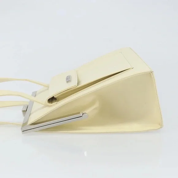 Yves Saint Laurent Cream Leather Hand Bag - Picture 4 of 12